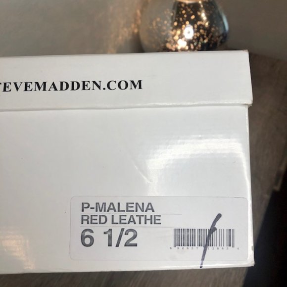 Steve Madden P-Malena in Red Leather, size 6.5 - Picture 8 of 8